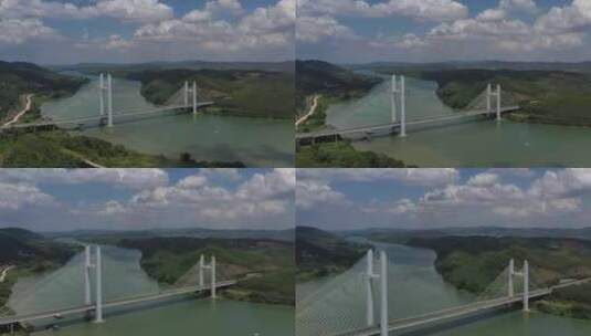 4K航拍南宁大冲特大桥高清在线视频素材下载