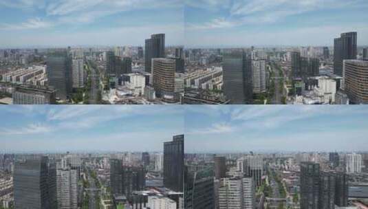 浙江宁波城市风光航拍高清在线视频素材下载
