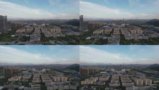 浙江台州城市风光城市建设航拍高清在线视频素材下载
