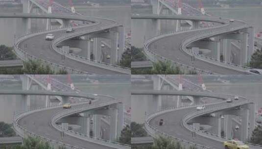 立交桥上的交通情况高清在线视频素材下载