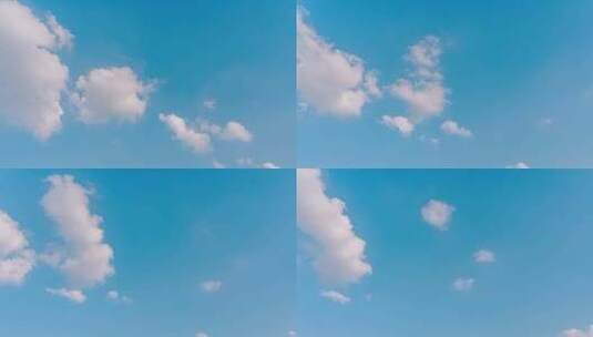 蓝天下白云流动延时摄影高清在线视频素材下载