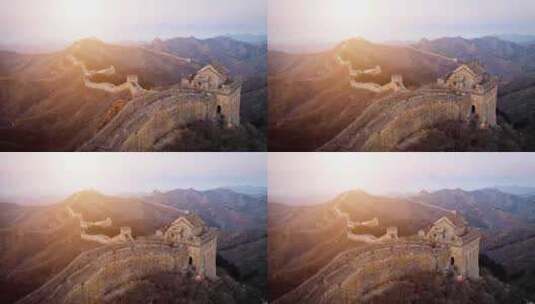 4K 中国长城自然风光航拍宣传片高清在线视频素材下载