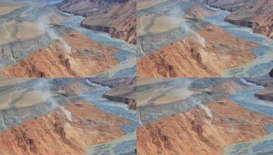 航拍新疆安集海大峡谷风光高清在线视频素材下载