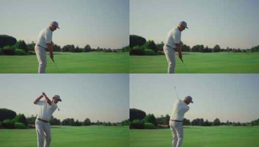 打高尔夫球高清在线视频素材下载