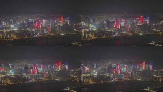 南宁夜景航拍城市空镜8K高清在线视频素材下载