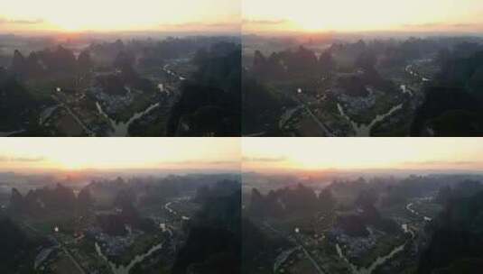 广西桂林喀斯特地形地貌高清在线视频素材下载