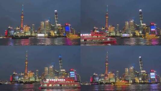 上海外滩空景手机4k拍摄高清在线视频素材下载