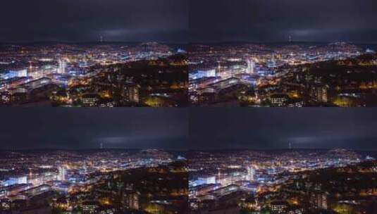 城市延时 城市夜景 城市延时摄影高清在线视频素材下载