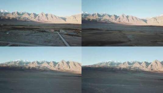 新疆航拍塔县农村帕米尔高原旅行高清在线视频素材下载