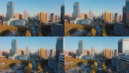 邯郸市人民路与中华大街交叉口高清在线视频素材下载