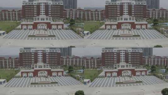 福建省福清第一中学校园风光航拍高清在线视频素材下载