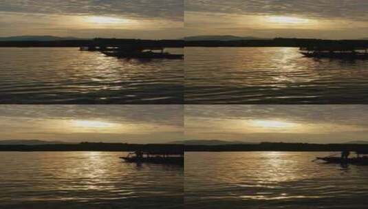 西湖落日慢镜头风光高清在线视频素材下载