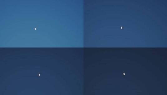 月亮延时日转夜天空夜幕降临慢慢天黑高清在线视频素材下载