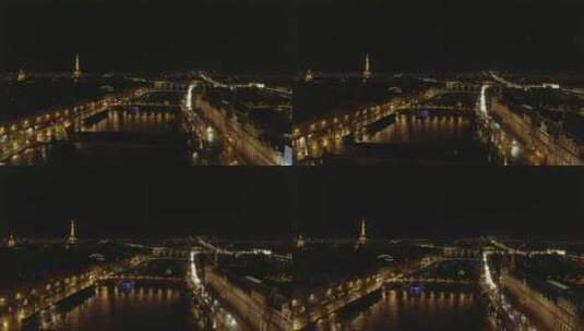 城市夜间的风景高清在线视频素材下载