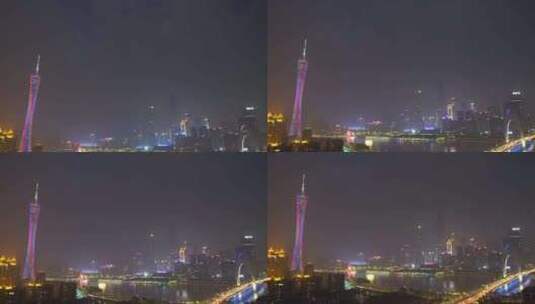 广州塔和猎德大桥高清在线视频素材下载