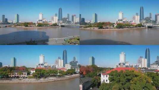 宁波市老外滩江北天主教堂城市环境高清在线视频素材下载