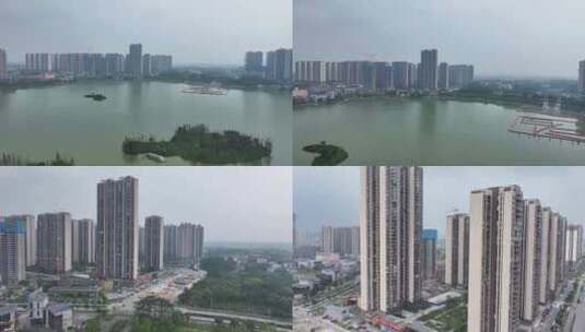 广州钦州白石湖航拍高清在线视频素材下载