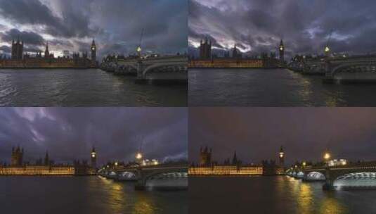 英国伦敦大本钟空镜头海外国外风光大气延时高清在线视频素材下载