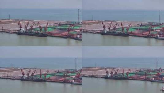 航拍港口码头高清在线视频素材下载