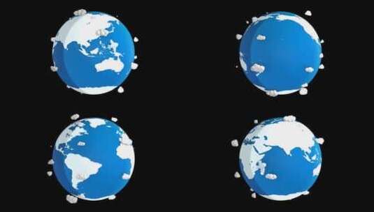 3D卡通地球高清在线视频素材下载
