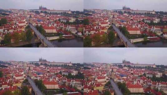 捷克布拉格中部的日出高清在线视频素材下载