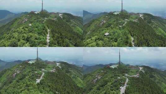 南岳衡山佛教寺庙上封寺航拍高清在线视频素材下载