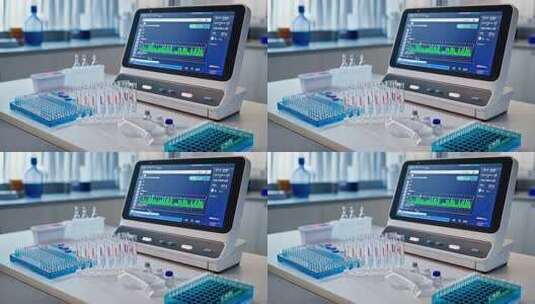 实验室医疗检测设备与试管高清在线视频素材下载