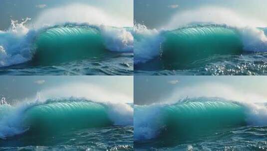 「有版权」海浪汹涌的海浪慢镜头4K高清在线视频素材下载