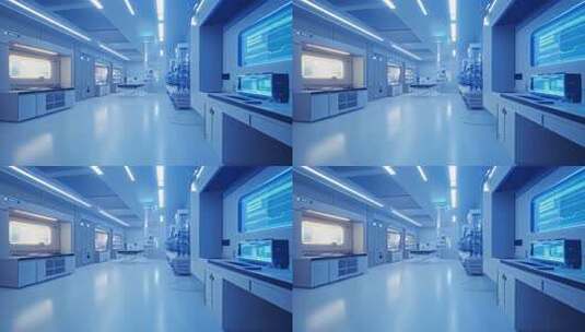 未来科技感实验室场景高清在线视频素材下载