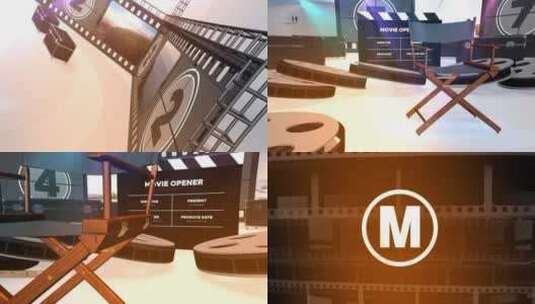 电影动画演播厅开场视频AE模板高清AE视频素材下载