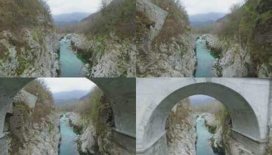 山谷中的桥高清在线视频素材下载