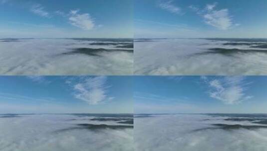 航拍黎明山林云海云彩延时高清在线视频素材下载