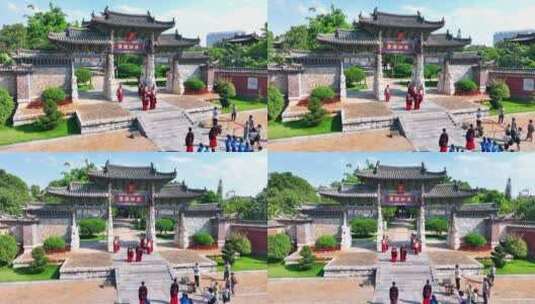 云南建水古城文庙航拍高清在线视频素材下载