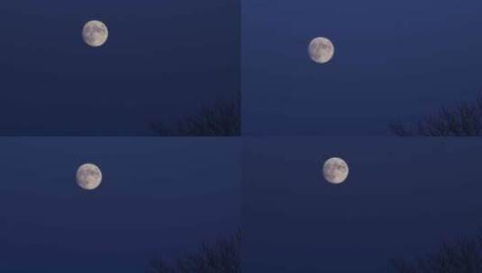 傍晚满月亮高清在线视频素材下载