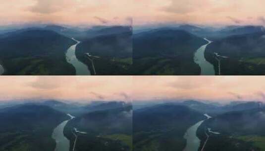 山川河流山水中国山河大气壮丽自然风景高清在线视频素材下载