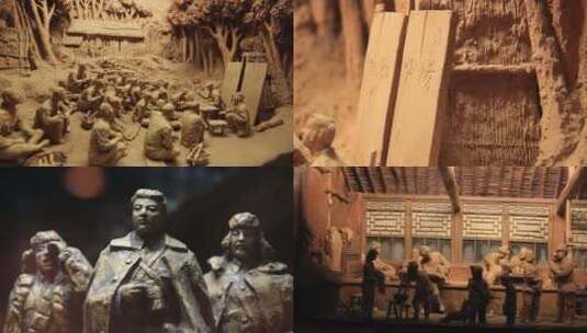 东北抗战 雕像高清在线视频素材下载