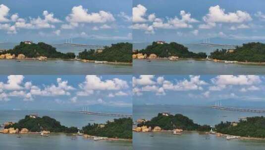 港珠澳大桥与九州岛高清在线视频素材下载