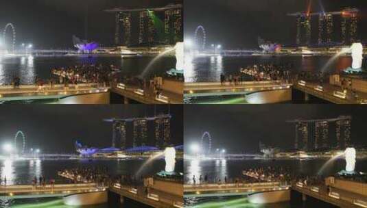 新加坡城市夜景高清在线视频素材下载