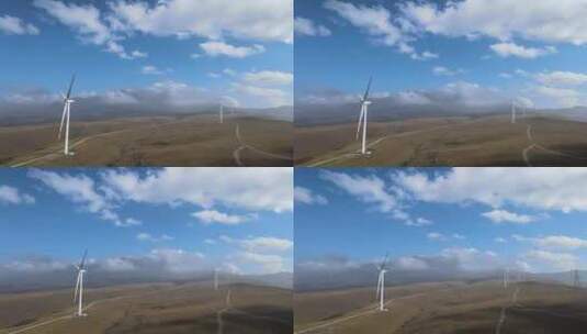 唯美风力发电 唯美高原高清在线视频素材下载