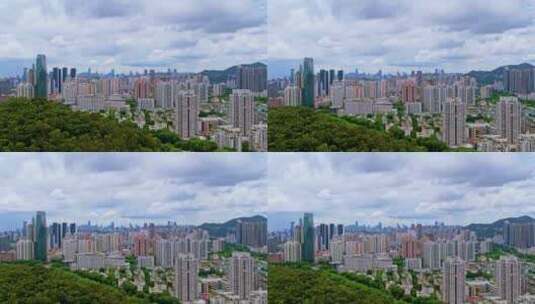 深圳城市小区社区建筑群航拍高清在线视频素材下载