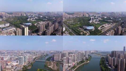 4K宁乡城市风光航拍高清在线视频素材下载