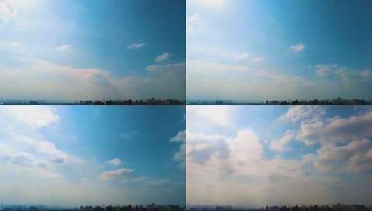 城市蓝天白云延时风景视频素材高清在线视频素材下载