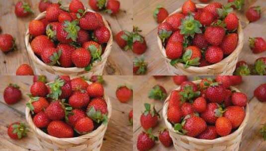 新鲜美味的草莓高清在线视频素材下载