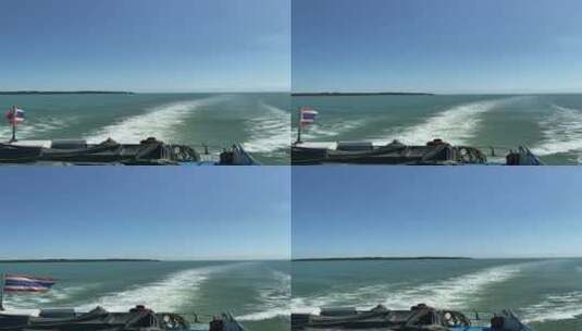 航艇在海面上航行高清在线视频素材下载