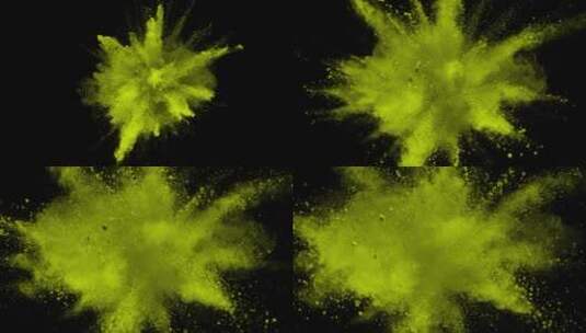 黄色粉末爆炸高清在线视频素材下载