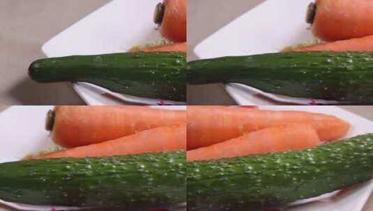 家常蔬菜胡萝卜黄瓜西红柿 (3)高清在线视频素材下载