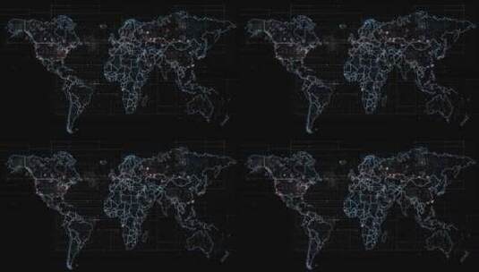 世界地图高科技大陆高清在线视频素材下载
