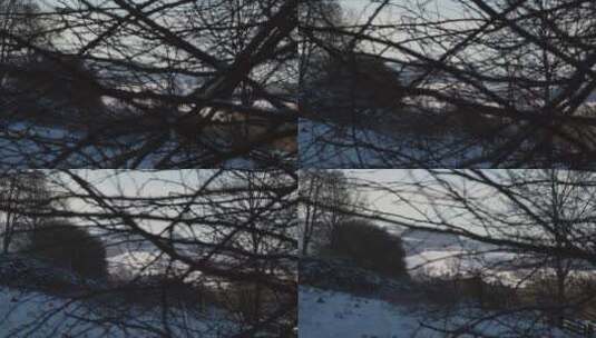 大雪覆盖的乡村高清在线视频素材下载