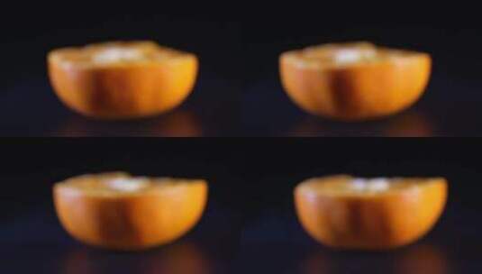 橙子切开的橙汁高清在线视频素材下载
