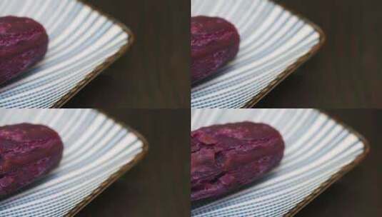 健康粗粮紫薯燕麦高清在线视频素材下载